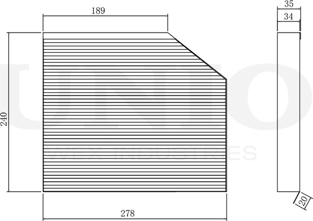 Фильтр салона (Unio). Артикул FLT-40103