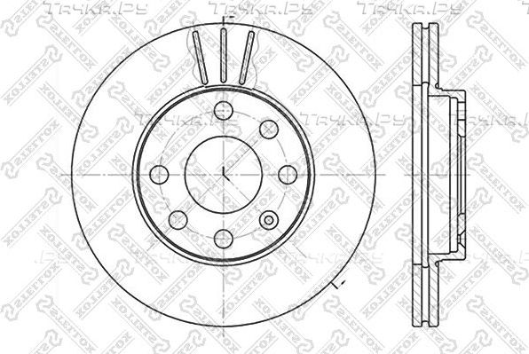 Тормозной диск Stellox передний для Opel Combo B 1994-2001. Артикул 6020-3608V-SX