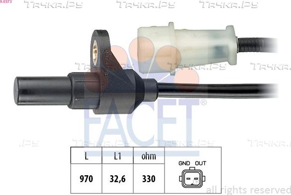 Датчик положения коленвала Facet Made in Italy - OE Equivalent для Volvo V40 I 1995-2004. Артикул 9.0373