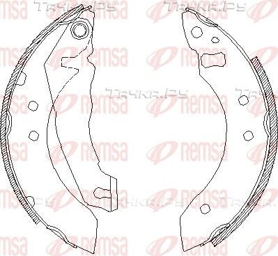 Тормозные колодки Remsa задние для Ford Orion II 1985-1990. Артикул 4051.00