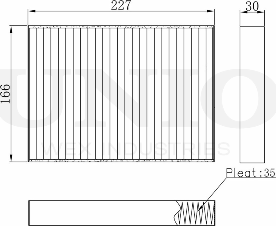 Фильтр салона (Unio). Артикул FLT-40046