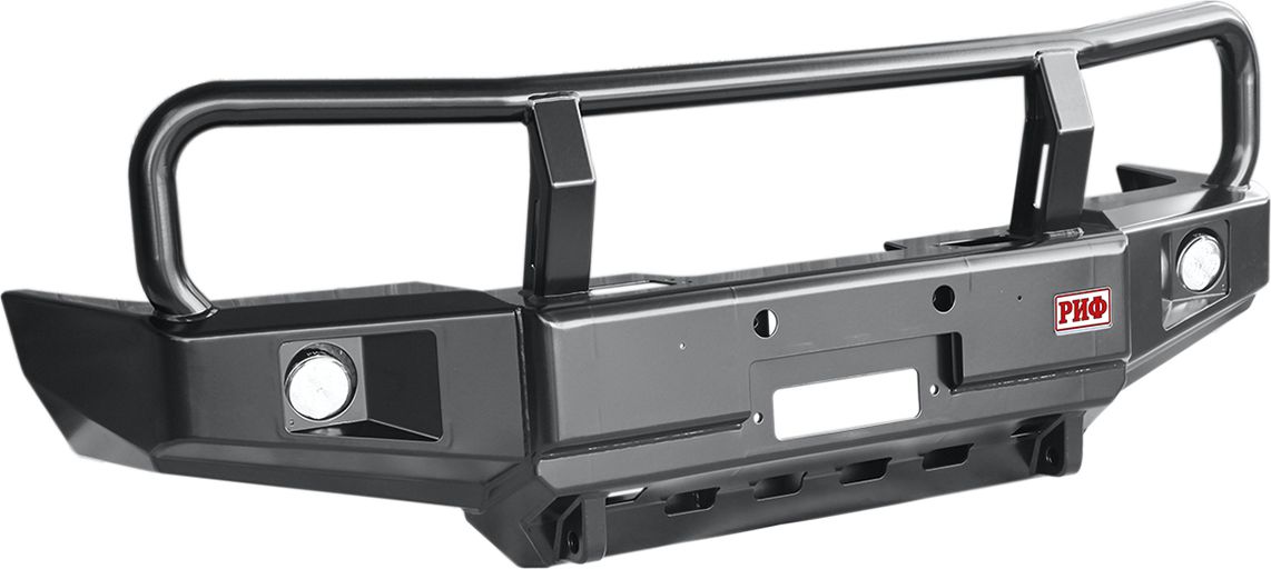 Бампер силовой РИФ передний с доп. фарами и защитной дугой для Toyota Hilux 1983-1997. Артикул RIF106-10350