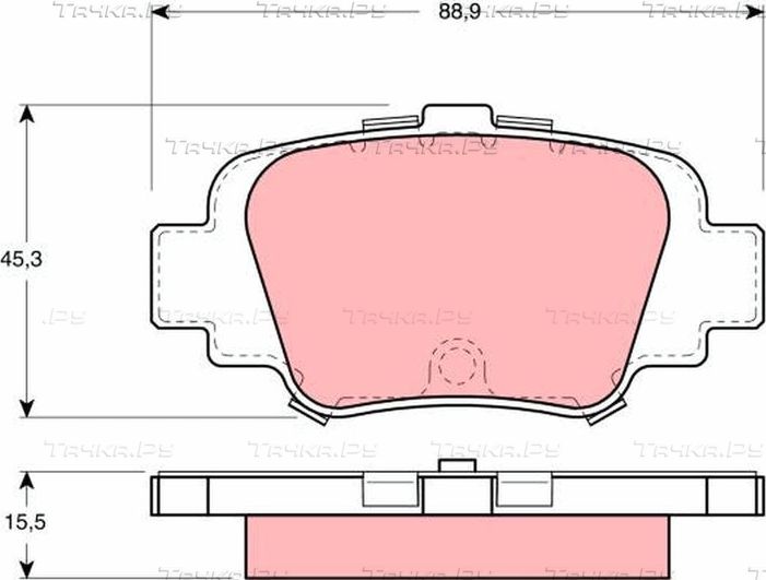 Тормозные колодки TRW задние для Nissan Micra K11 1992-2003. Артикул GDB1060