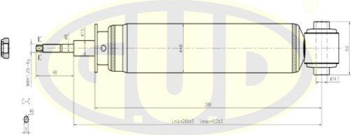 Амортизатор G.U.D.. Артикул GSA349021