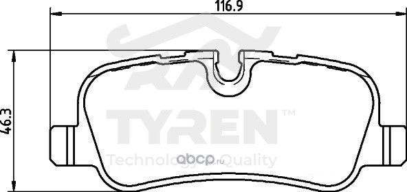 Колодки тормозные дисковые | зад | (Tyren). Артикул TYR1218251