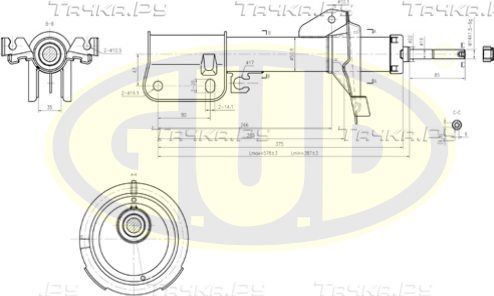 Амортизатор G.U.D.. Артикул GSA334620
