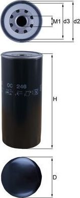 Масляный фильтр Mahle. Артикул OC 246