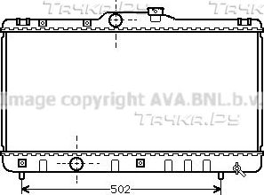 Радиатор охлаждения двигателя AVA. Артикул TOA2147