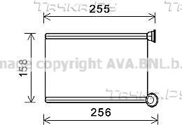 Радиатор отопителя (печки) AVA. Артикул RTA6551