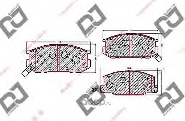 Колодки тормозные дисковые (DJ Parts). Артикул BP1581