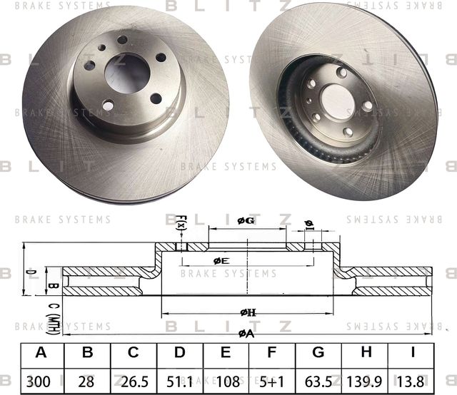 Диск тормозной (Blitz). Артикул BS0596