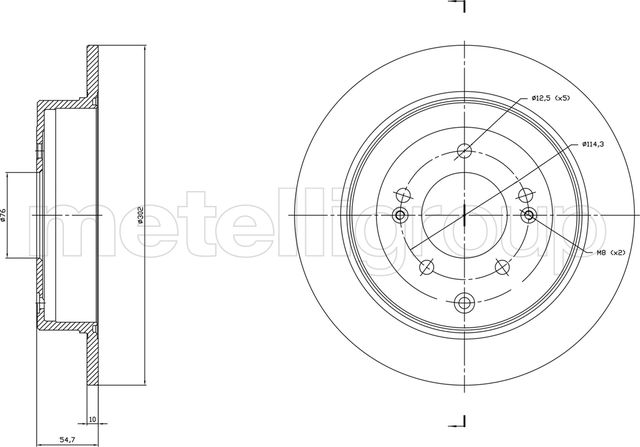 Тормозной диск Metelli. Артикул 23-1820C