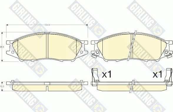 Тормозные колодки Girling. Артикул 6135636
