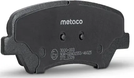 Колодки тормозные HYUNDAI/KIA SOLARIS/ELANTRA/CEED/RIO 12- перед. (Metaco). Артикул 3000003