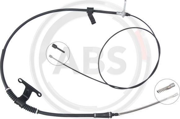 Трос ручника (тросик ручного тормоза) ABS задний правый для Kia Carnival I 2004-2006. Артикул K17444