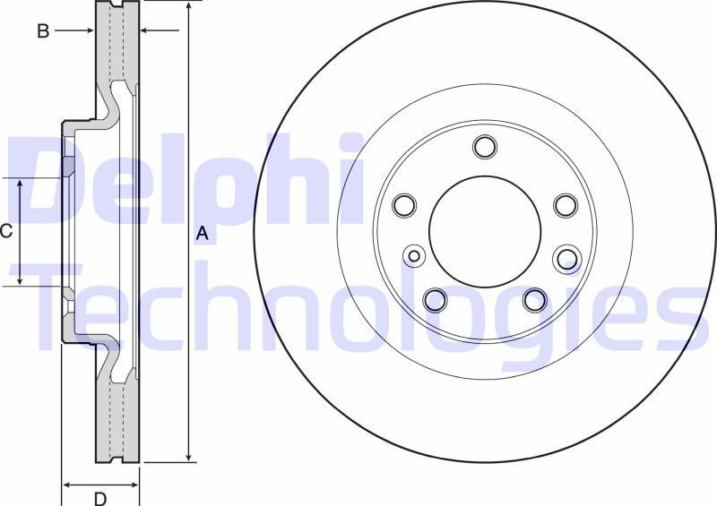 Тормозной диск Delphi. Артикул BG9119C