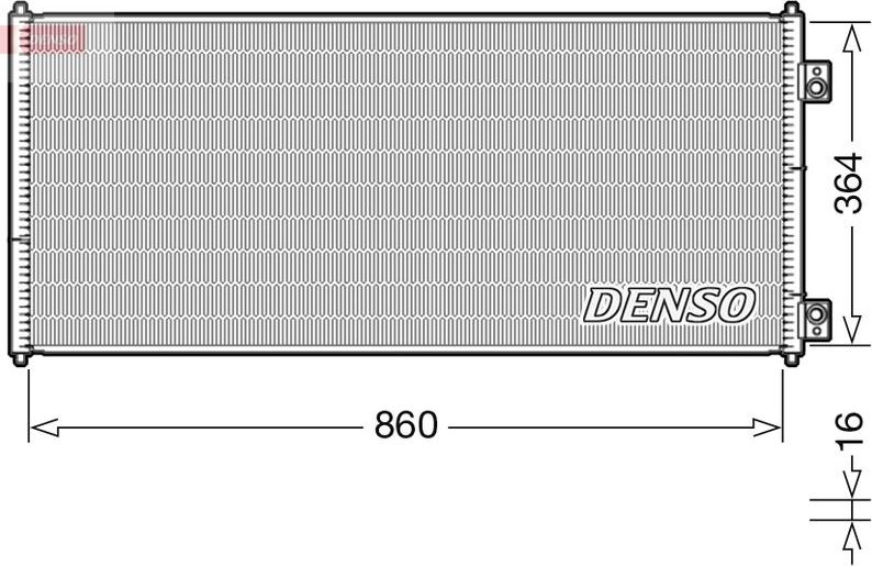 Радиатор кондиционера (конденсатор) Denso. Артикул DCN10032