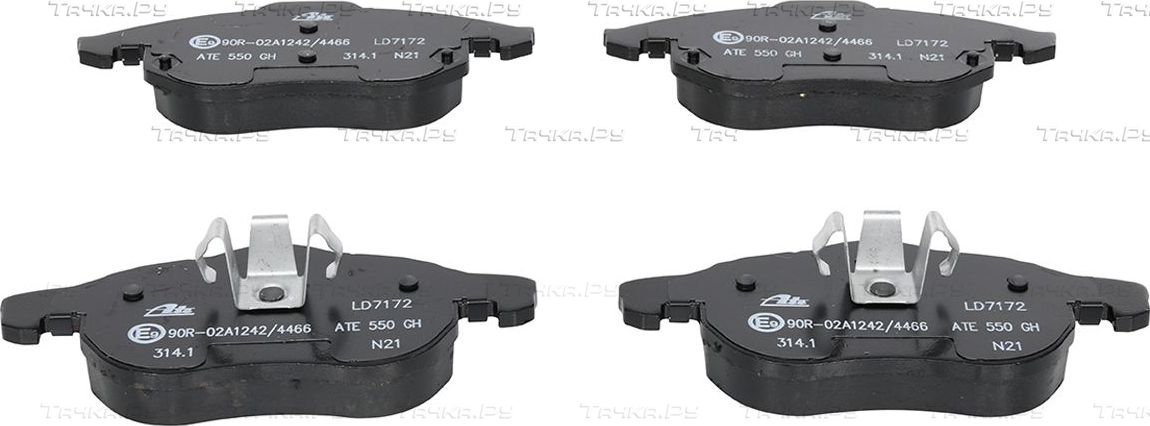 Тормозные колодки ATE Ceramic передние для Opel Astra H 2005-2010. Артикул 13.0470-7172.2