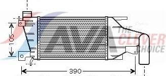 Интеркулер AVA для Opel Astra H 2004-2010. Артикул OLA4417