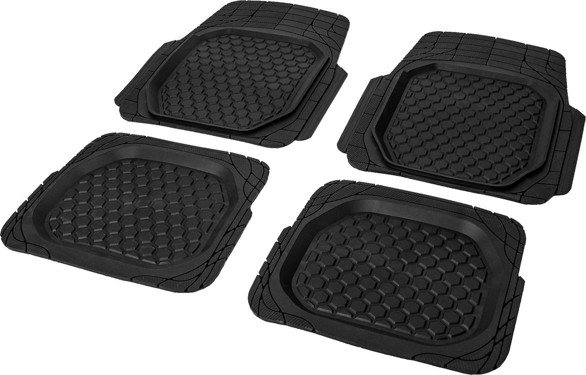 Коврики Rival для салона литьевые универсальные, без крепежа, без перемычки, с бортом. Артикул 60002001