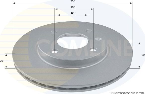 Тормозной диск Comline Comline передний для Opel Karl 2015-2019. Артикул ADC2808V