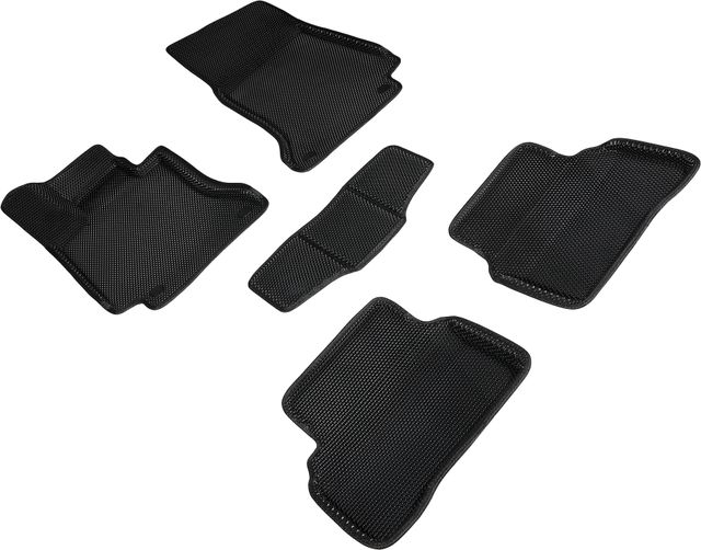 Коврики Seintex 3D EVA Соты для салона Mercedes-Benz C-Класс W205 2014-2026 ЧЕРНЫЕ. Артикул 95453