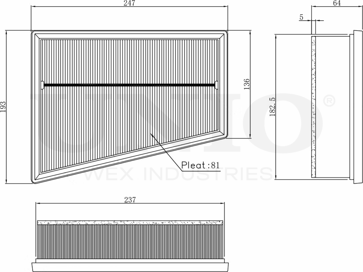 Фильтр воздушный (Unio). Артикул FLT-10002