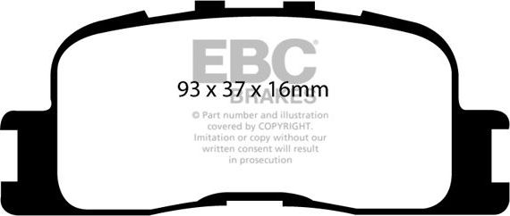 Тормозные колодки EBC Brakes. Артикул DP21716