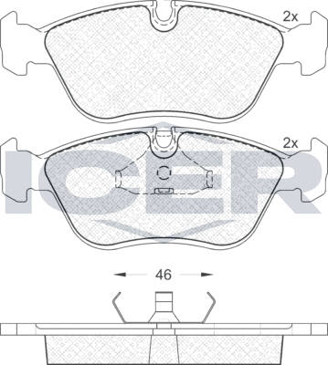 Тормозные колодки Icer. Артикул 180934