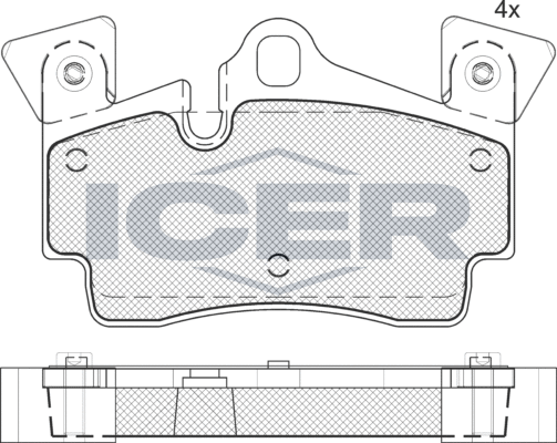 Тормозные колодки Icer. Артикул 181611-203