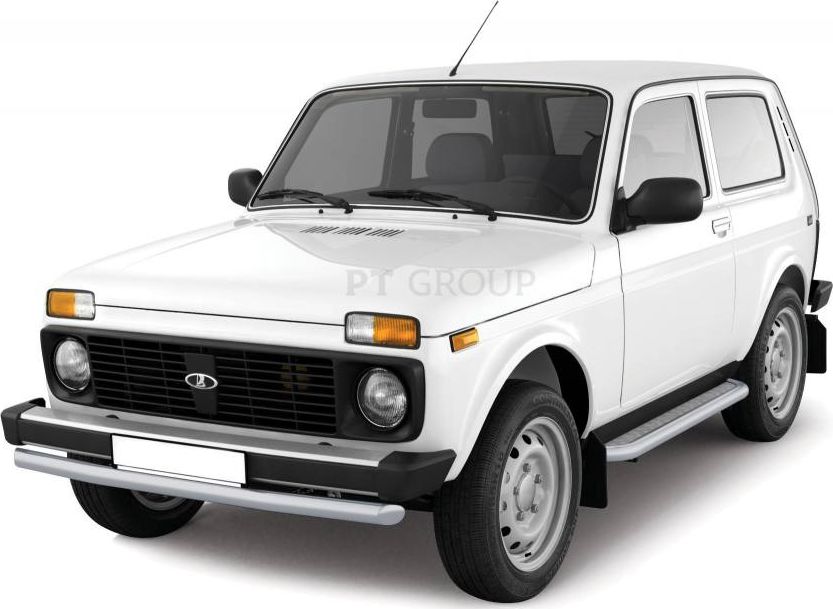 Защита PT Group переднего бампера одинарная d=63 мм ШАГРЕНЬ (ППК) Lada 4х4 2121 1995-2020. Артикул LNI330202