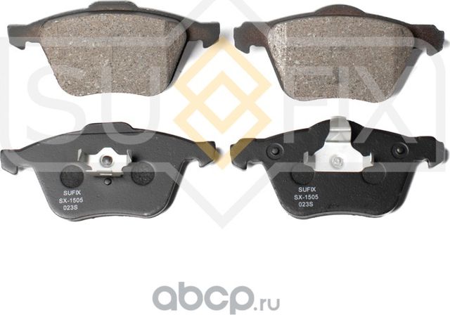 Колодки дисковые тормозные передние правые/левые VOLVO S60 I (384) 2000-2010 (Sufix). Артикул SX1505