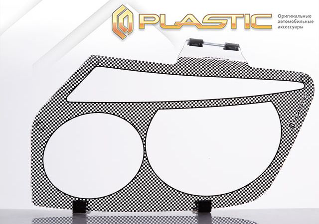 Защита СА Пластик передних фар (Шелкография черная) Toyota Hilux Surf N180-N185 1996-2000. Артикул 2010020500723