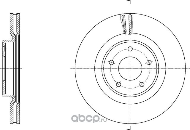 Диск тормозной (G-Brake). Артикул GR21552