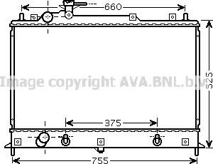 Радиатор охлаждения двигателя AVA для Mazda CX-7 I 2006-2014. Артикул MZ2210