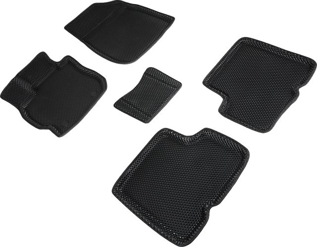 Коврики Seintex 3D EVA Ромб для салона Nissan Almera G15 2013-2026 ЧЕРНЫЕ. Артикул 95234