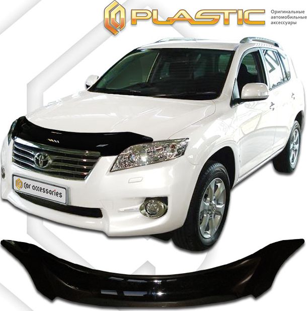 Дефлектор СА Пластик для капота (Classic черный) Toyota Rav4 2010. Артикул 2010010105112