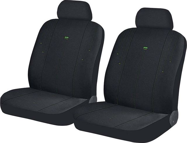 Чехлы универсальные Hadar Rosen Direct облегченные на передние сидения авто, цвет Черный/Зеленый. Артикул 10564