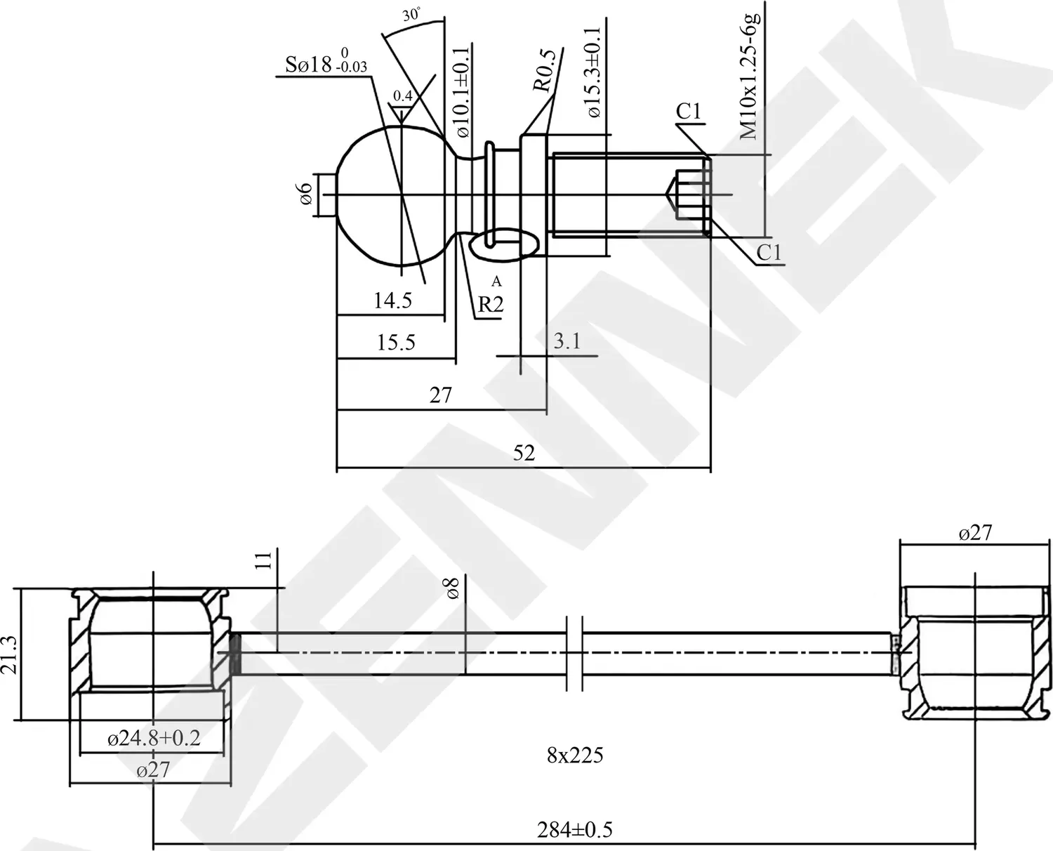Тяга стабилизатора левая/правая RENAULT CLIO 05-14, CAPTUR 13>, NISSAN MICRA 05- (Zennek). Артикул DST0107