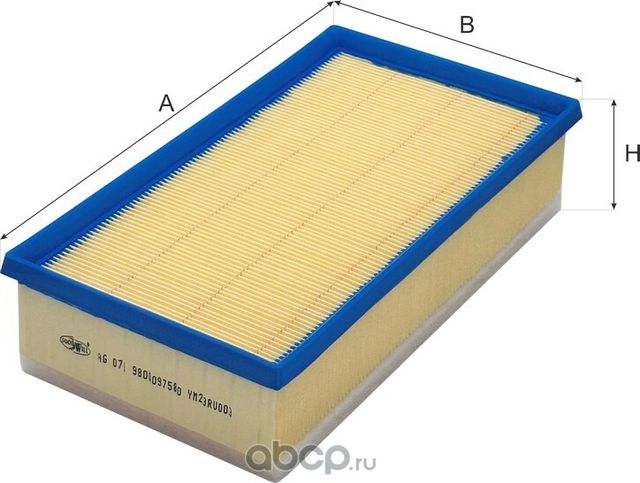 Фильтр воздушный Citroen JUMPY Фургон (V_) 2.0 BlueHDi 180 (Goodwill). Артикул AG 071