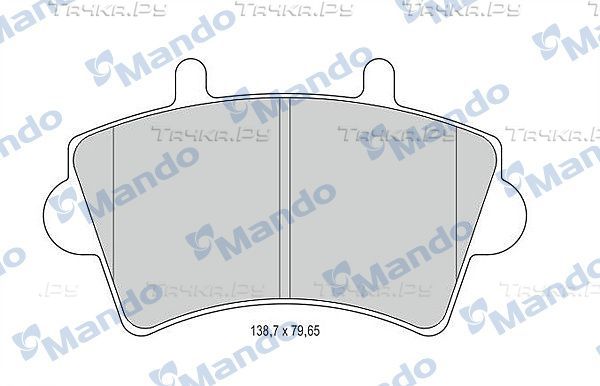 Тормозные колодки Mando передние для Opel Movano II 1998-2010. Артикул MBF015025