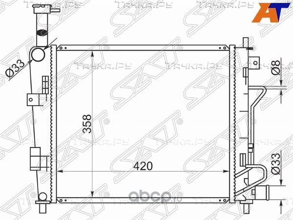 Радиатор KIA PICANTOMORNING 11- (SAT). Артикул KI000311