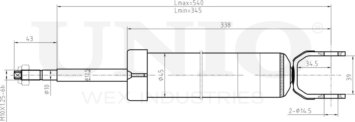 Амортизатор подвески (Unio). Артикул SAB-10477
