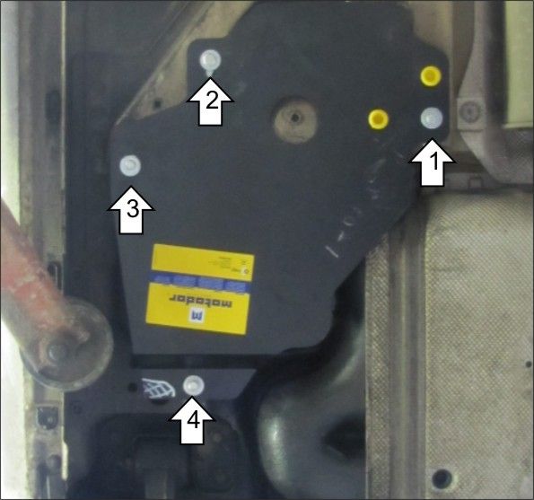 Защита Мотодор для топливных трубок Opel Astra J 2010-2015. Артикул 01527