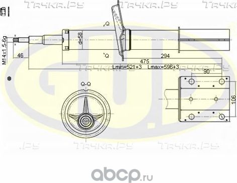 Амортизатор G.U.D.. Артикул GSA635807
