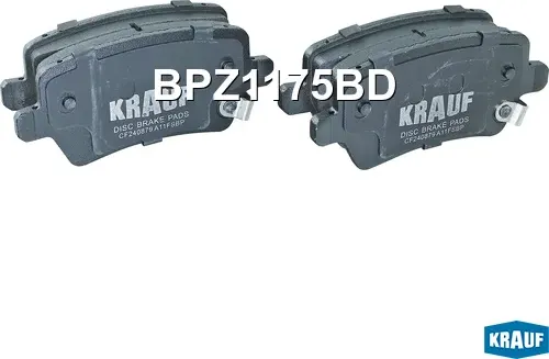 Колодки тормозные дисковые (Krauf). Артикул BPZ1175BD