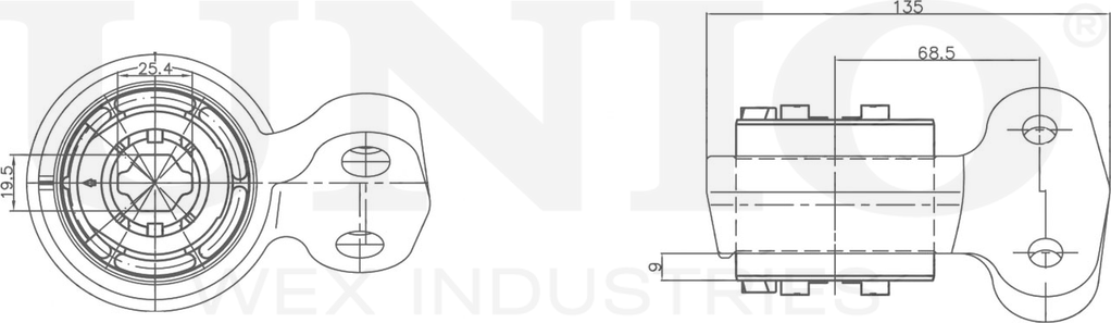 Сайлентблок рычага подвески (Unio). Артикул RMP-20079