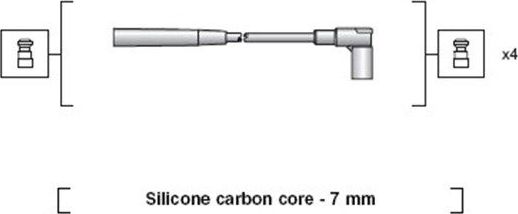 Высоковольтные провода (провода зажигания) (комплект) Magneti Marelli. Артикул 941318111236