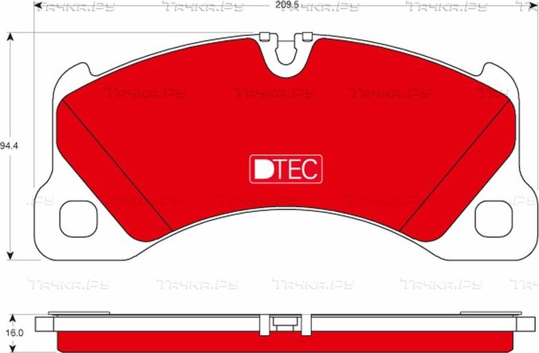 Тормозные колодки TRW DTEC COTEC передние для Porsche Panamera I 2009-2016. Артикул GDB1774DTE