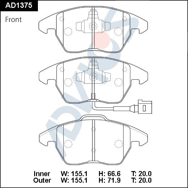 Тормозные колодки Advics. Артикул AD1375